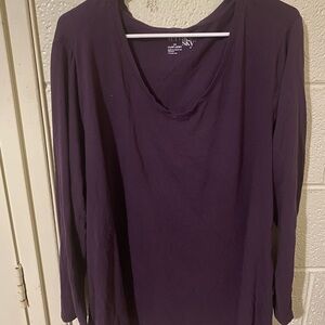 Terra & Sky Purple Long Sleeve Top